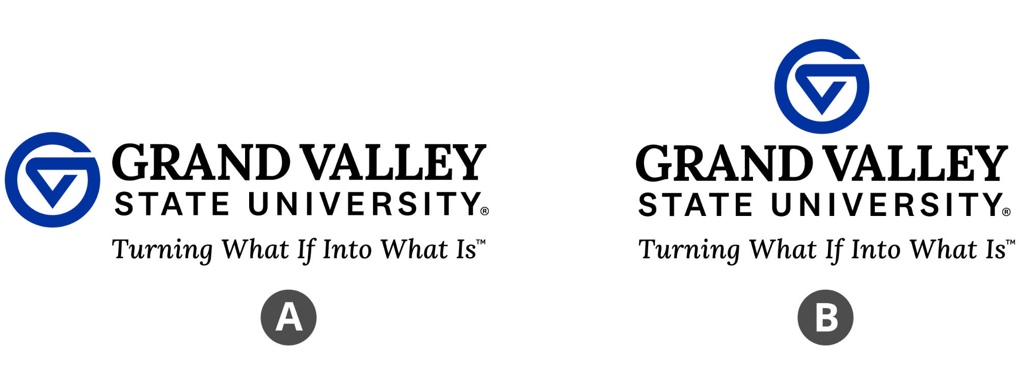 Primary full logo with tagline, markleft and marktop.